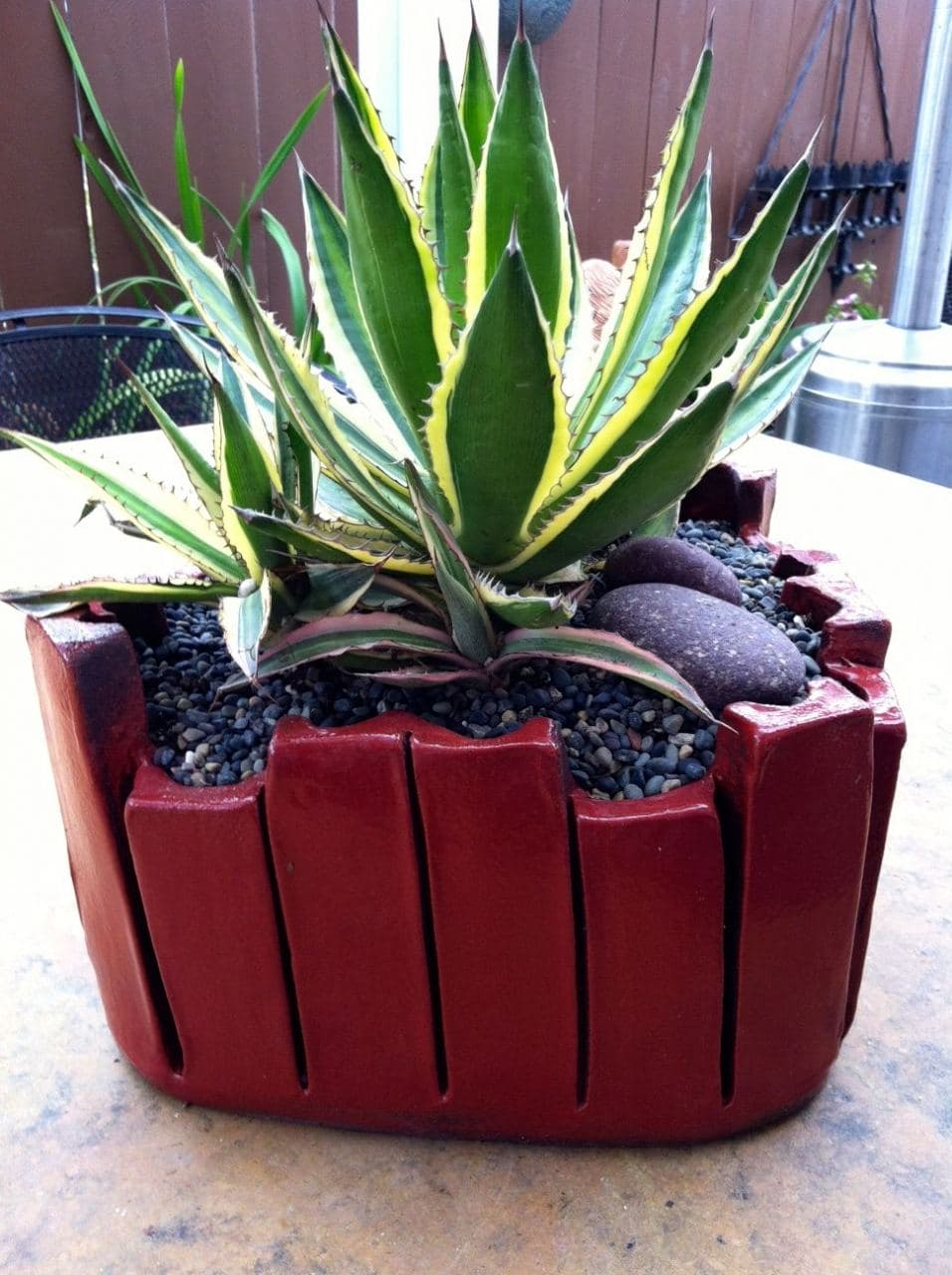 Cinnabar Extruded Planter