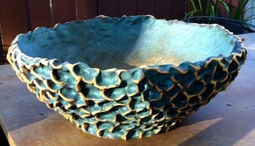 Large Matte Green Wave