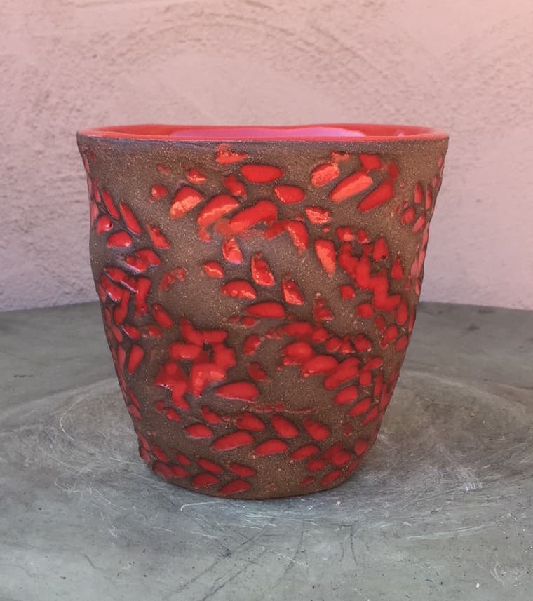 5" Red Leaf Planter