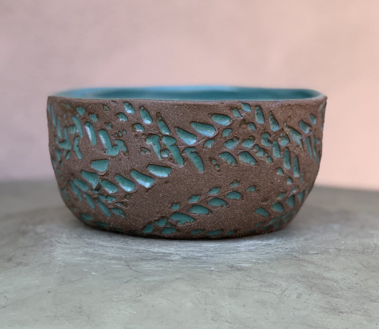 6" Azure Leaf Planter