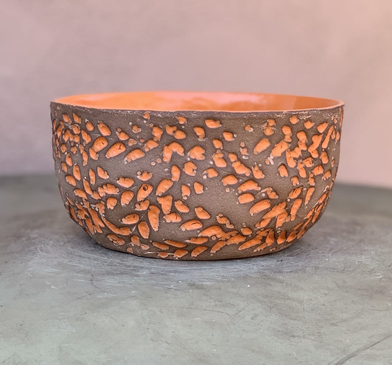 6" Clementine Orange Leaf Planter