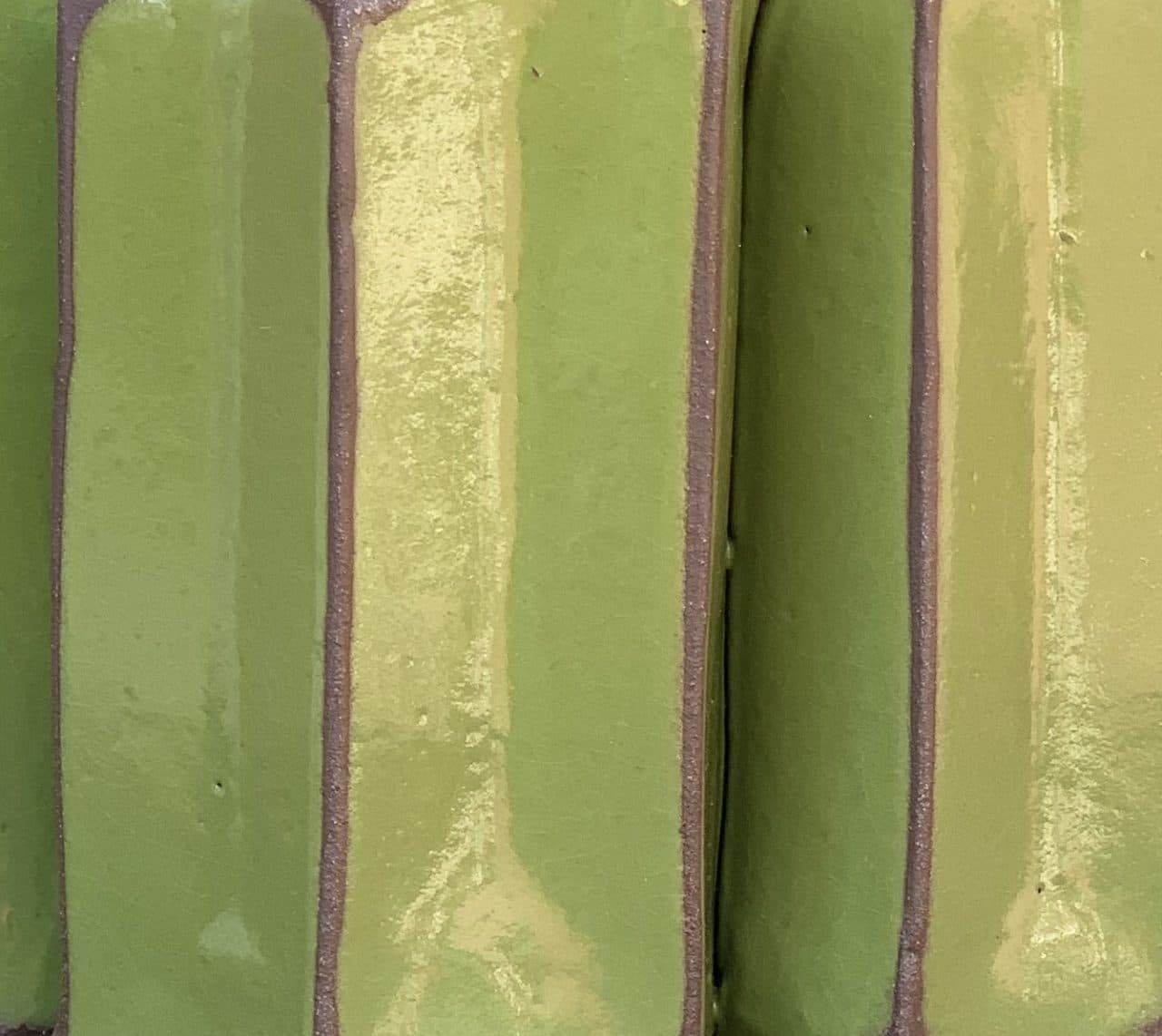 7" Avocado Green Modern Extruded Planter - Image 3