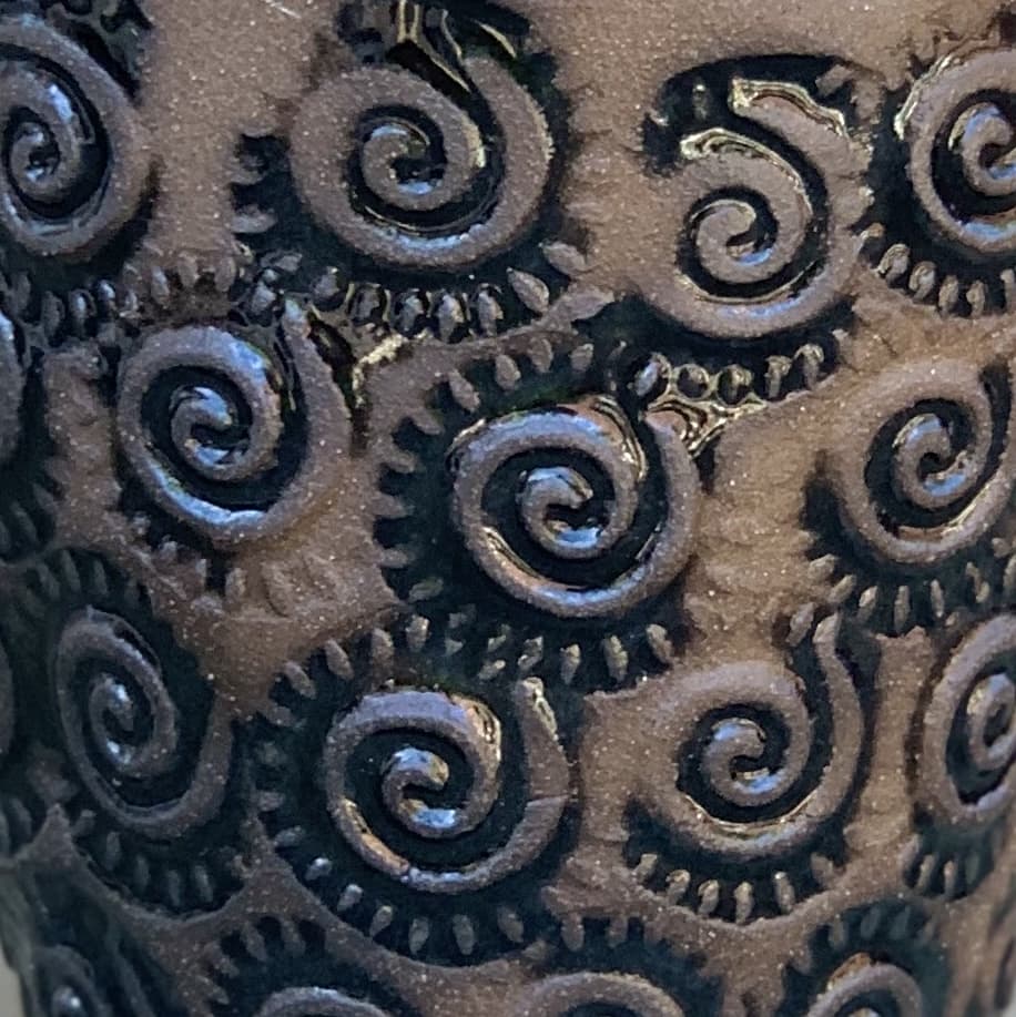 5" Black Swirl Planter - Image 2