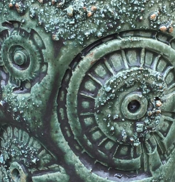 8" Green Fossil Planter - Image 2