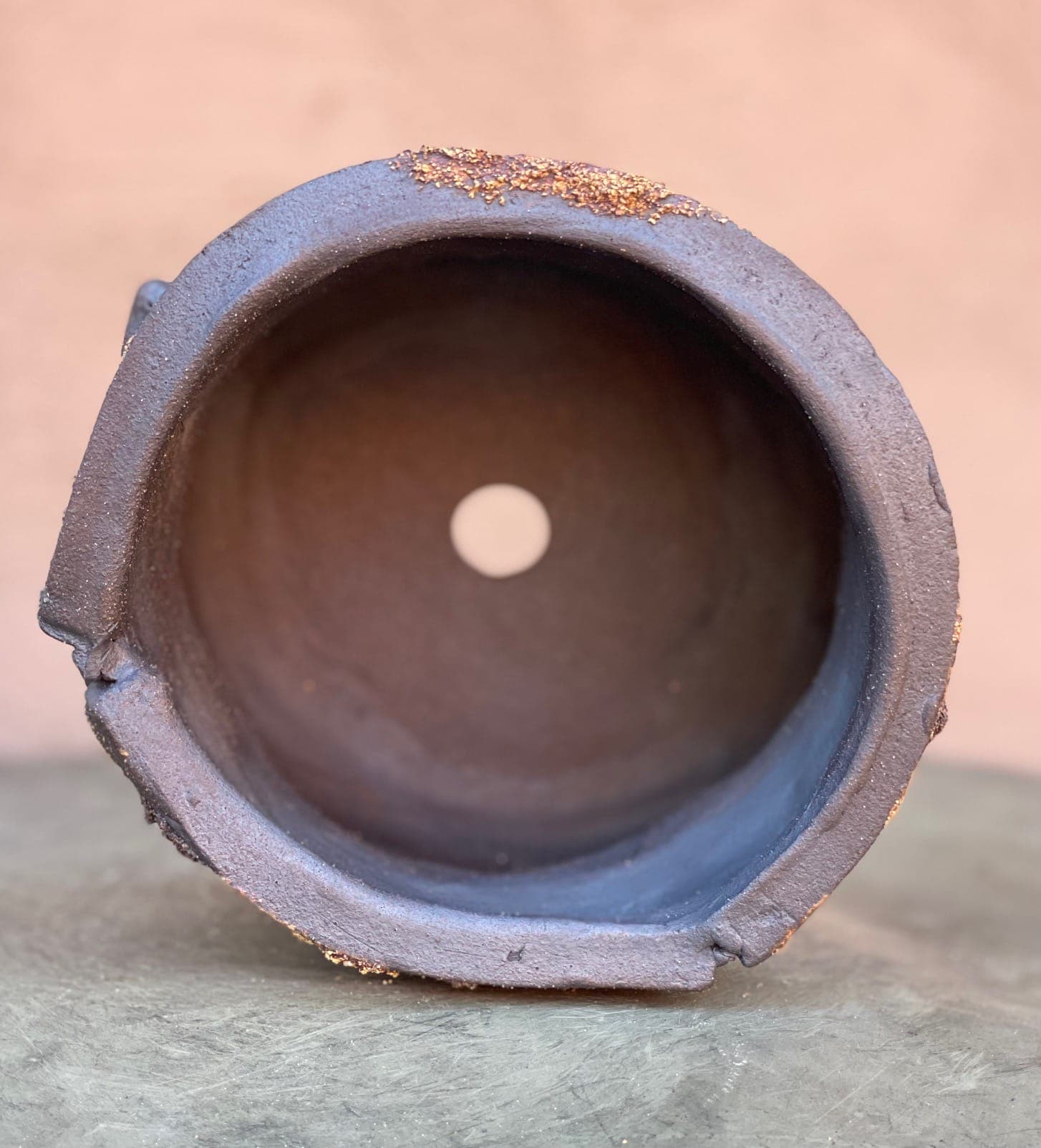 7" Dark Borrego Barrel Planter - Image 3