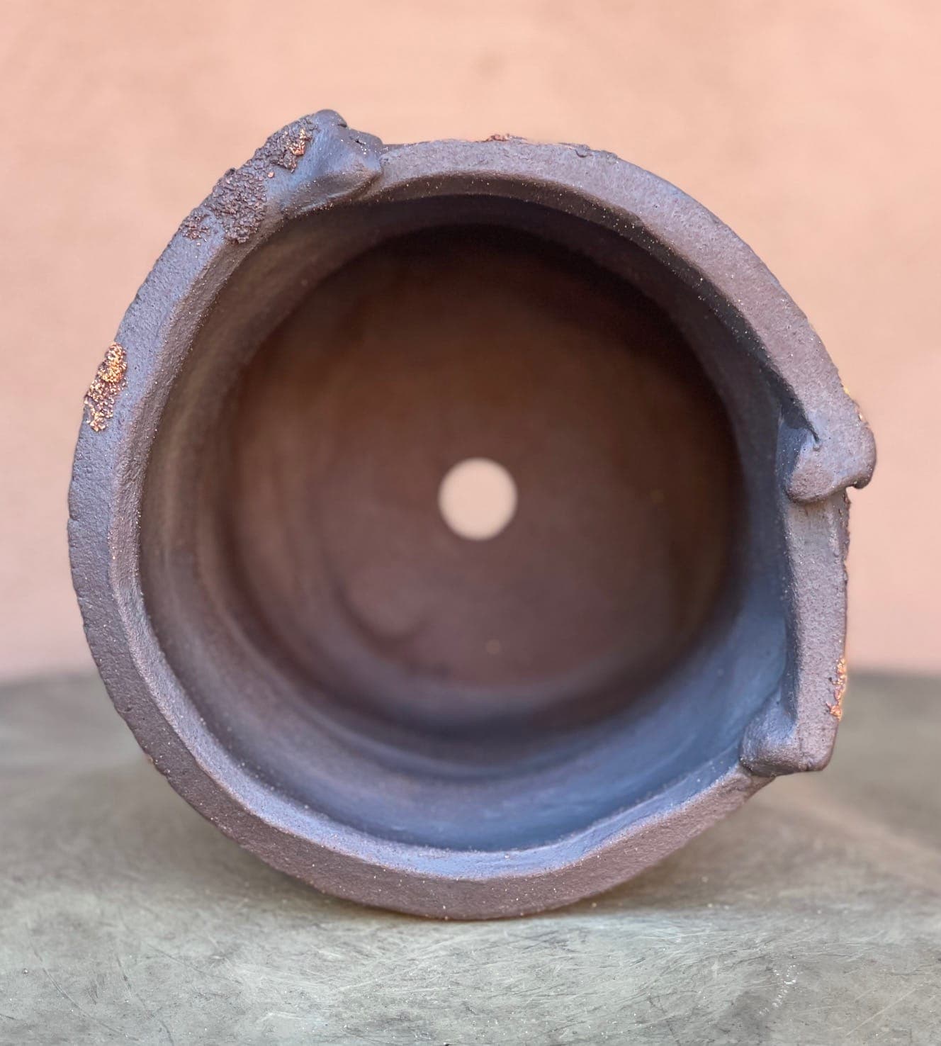 7" Dark Borrego Barrel Planter - Image 3