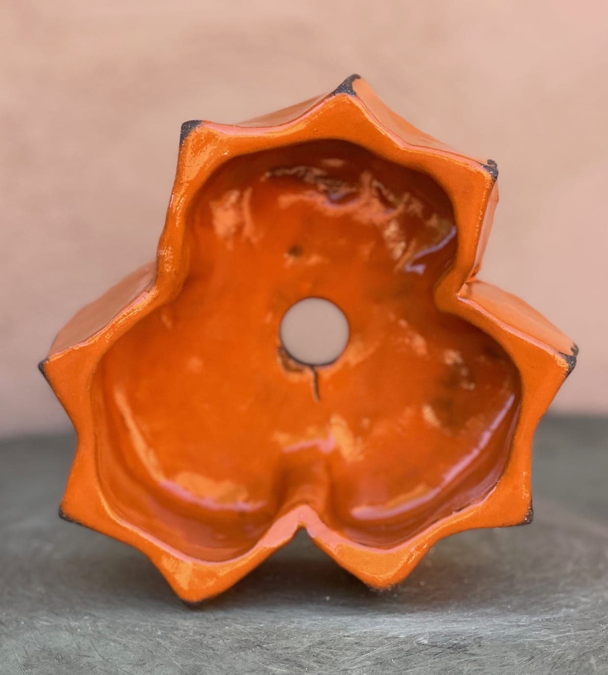 6" Clementine Orange Modern Extruded Planter - Image 2