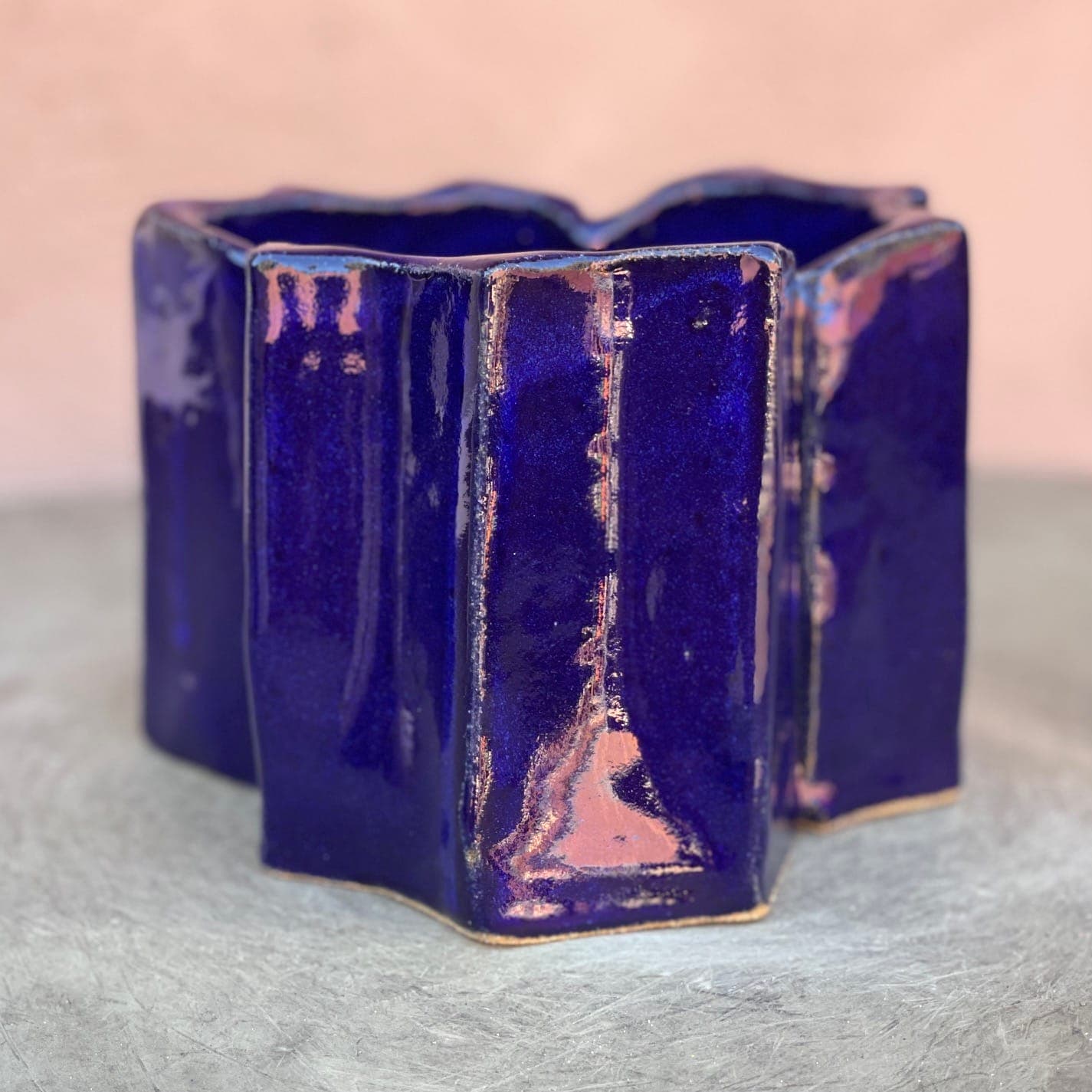 6" Cobalt Blue Extruded Planter