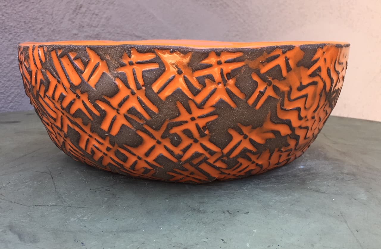9" Clementine Orange Mosaic Planter - Image 2