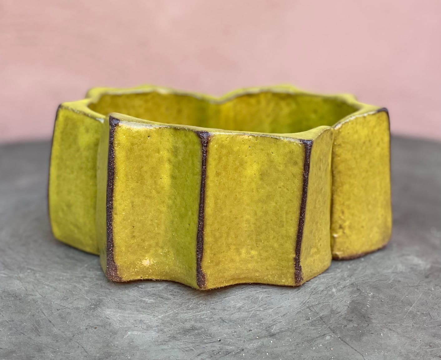 6" Chartreuse Extruded Planter