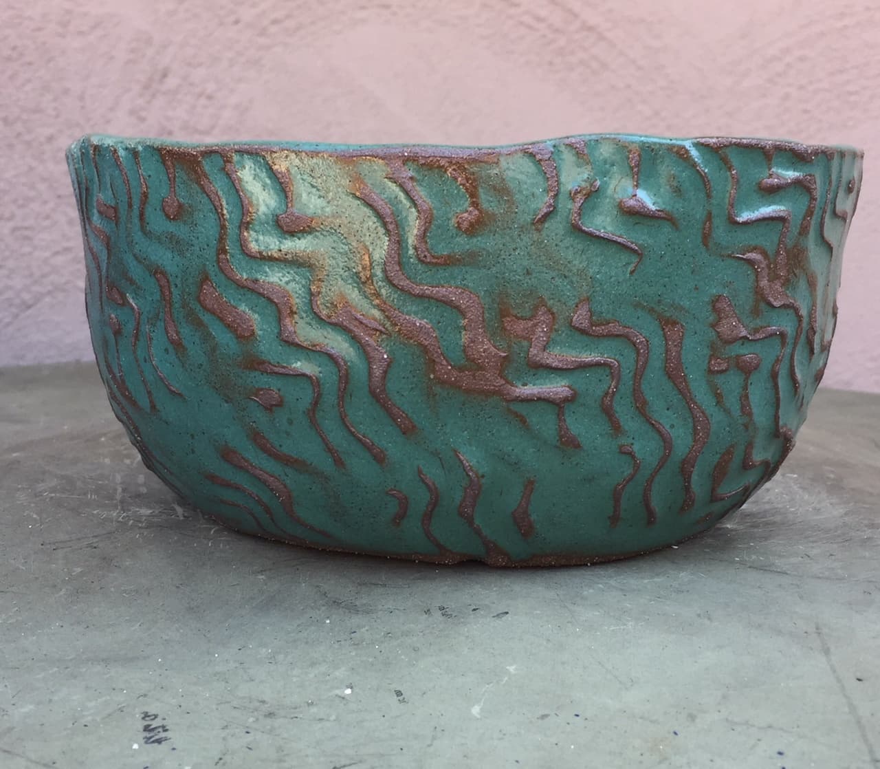 6" Azure Ripple Planter