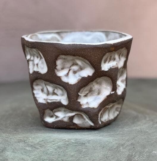 4" White Wave Planter