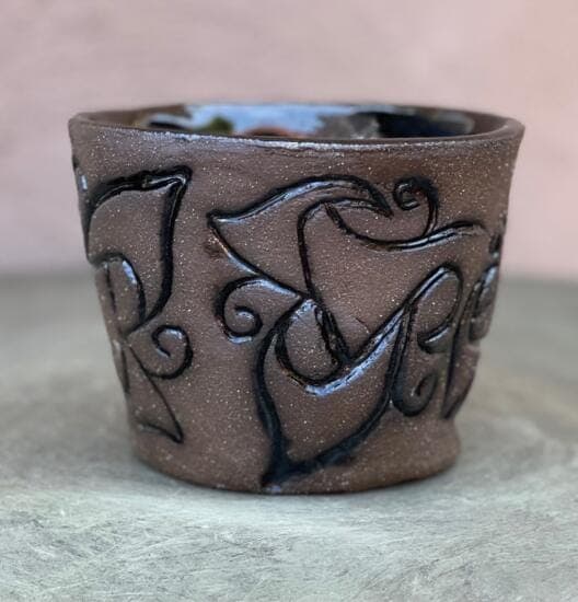 4" Black Geo Planter