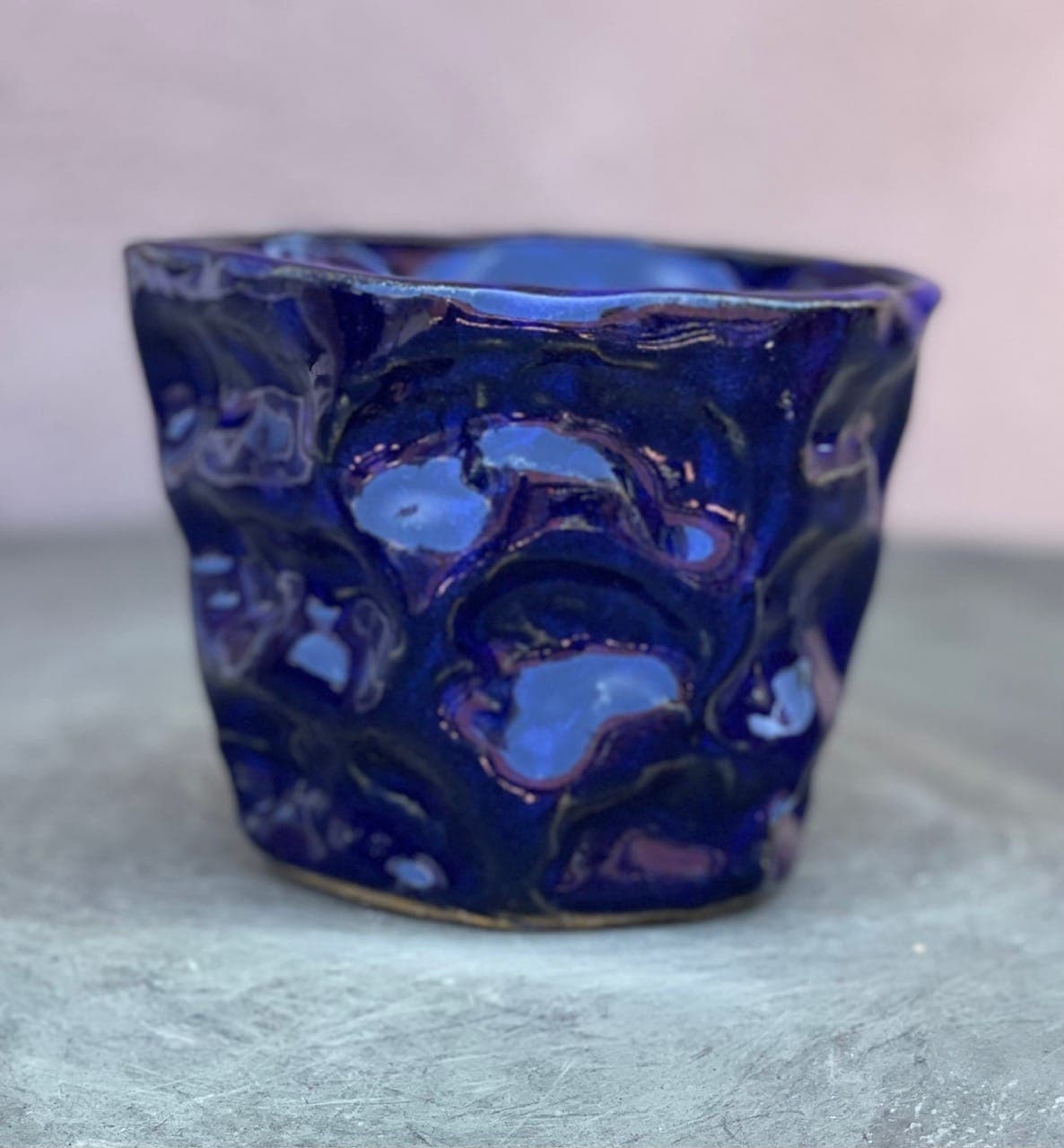 4" Cobalt Wave Planter