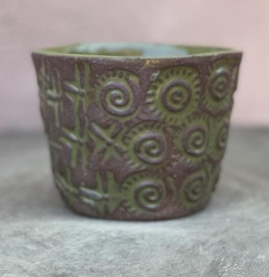 4" Avocado Mosaic Planter