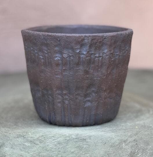 4" Dark Bamboo Planter