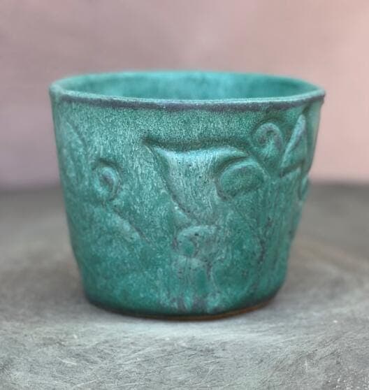 4" Matte Green Geo Planter