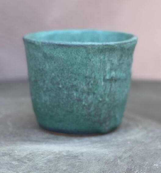 4" Matte Green Textured Planter