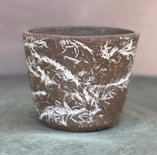 4" Antique White Fern Planter