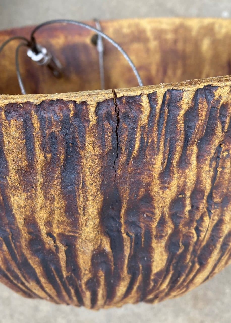 9" Stained Bamboo Planter - Image 3