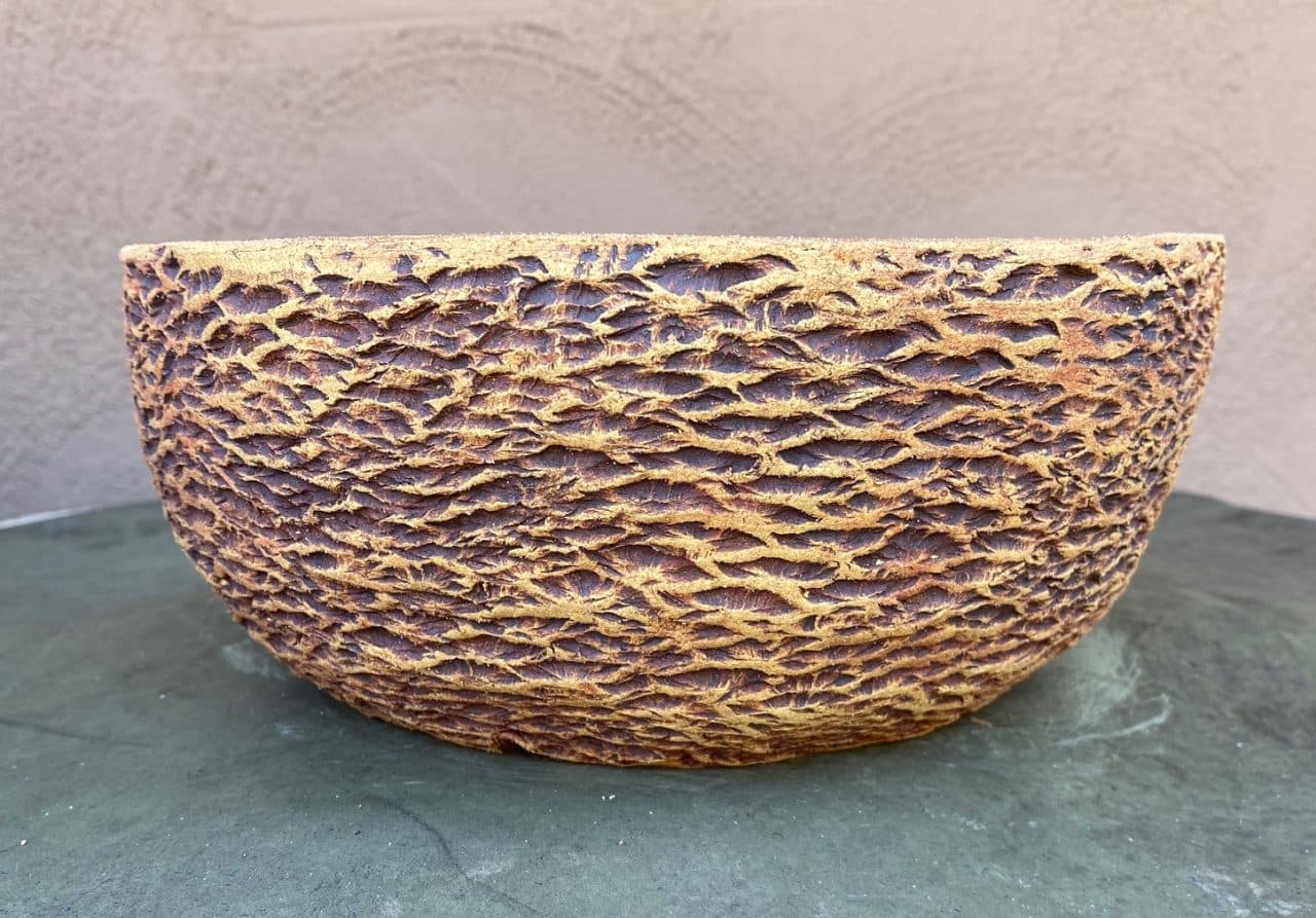 9" Stained Bark Horizontal Planter