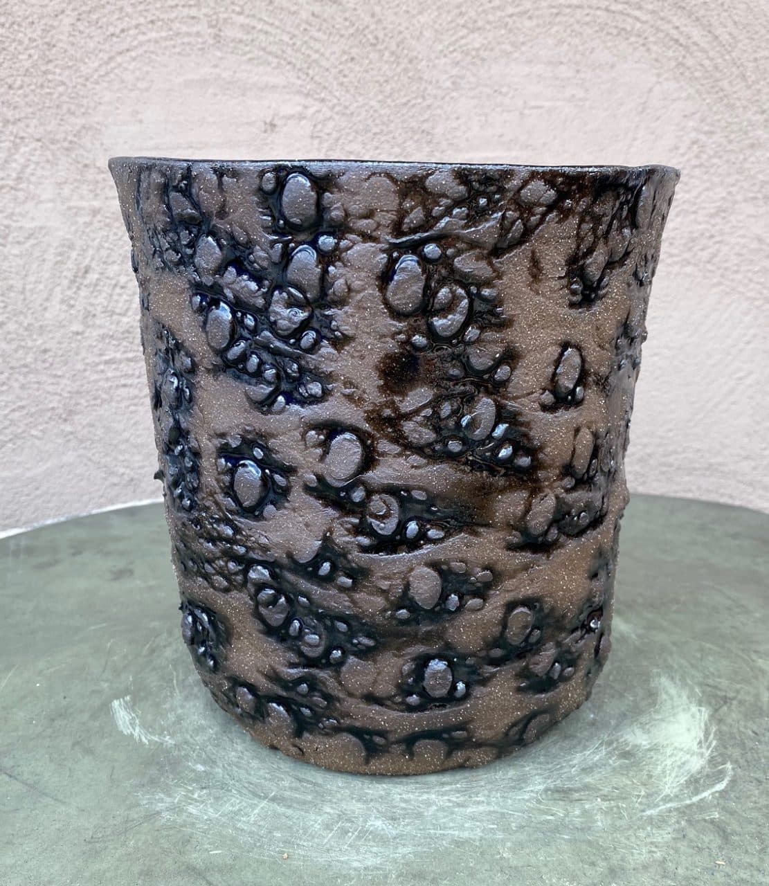 8" Black Cosmos Planter
