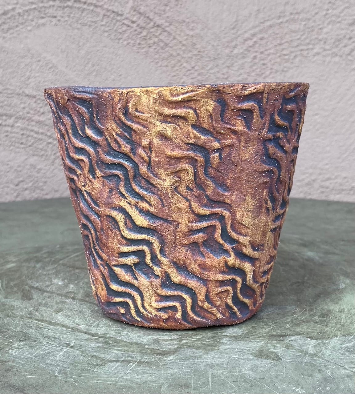 5″ Organic Ripple Planter | Susan Aach Ceramics