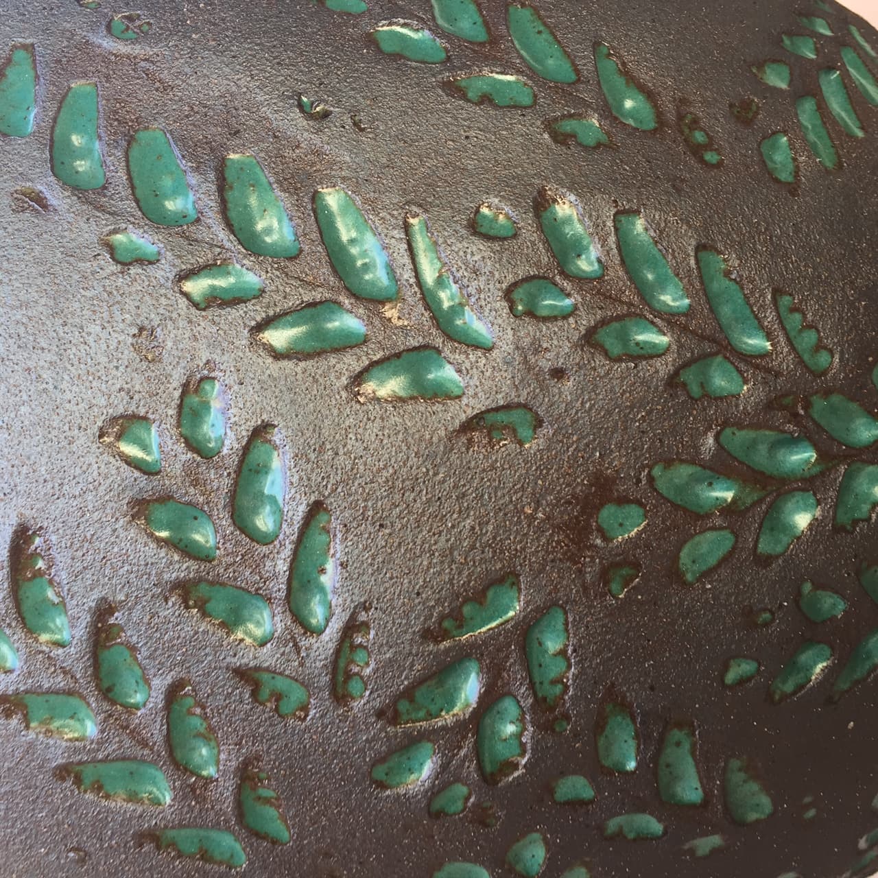 9" Azure Leaf Hanging Planter - Image 3