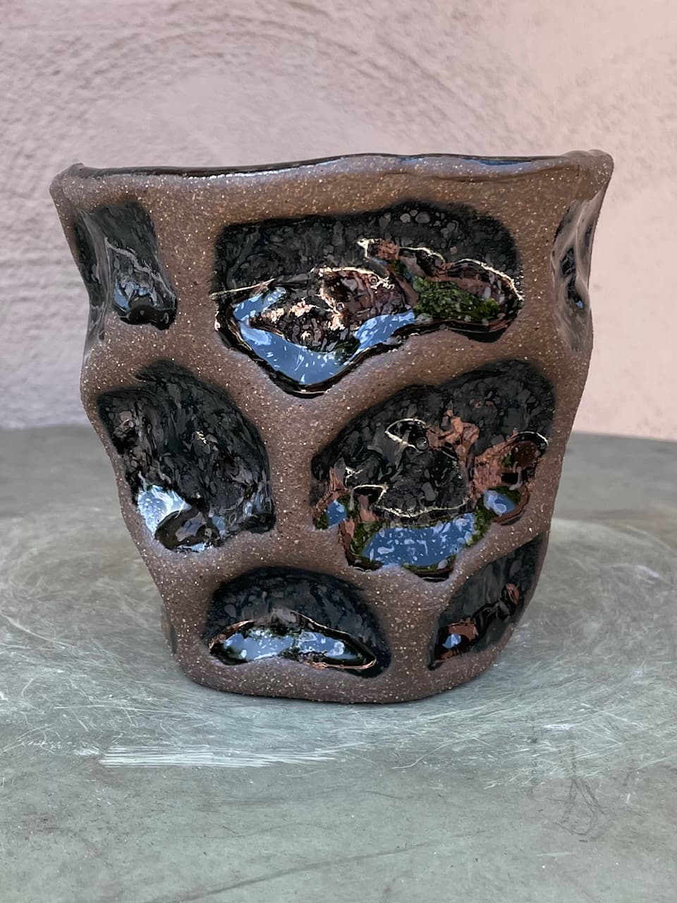 5" Black Wave Planter