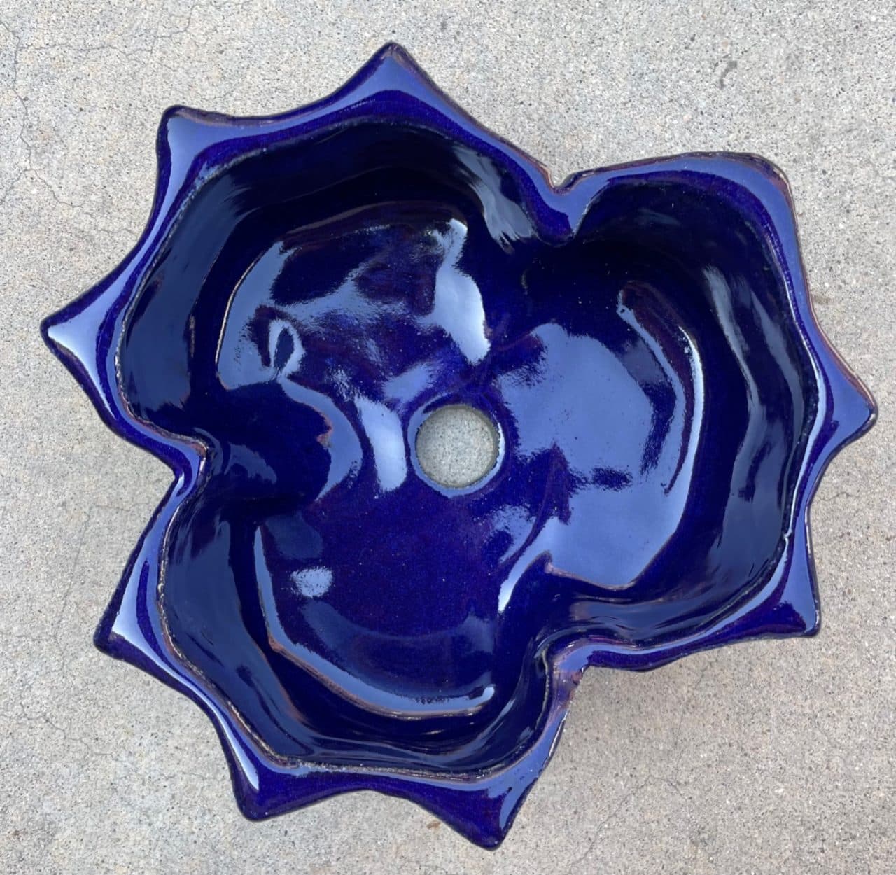 6" Cobalt Blue Extruded Planter - Image 2