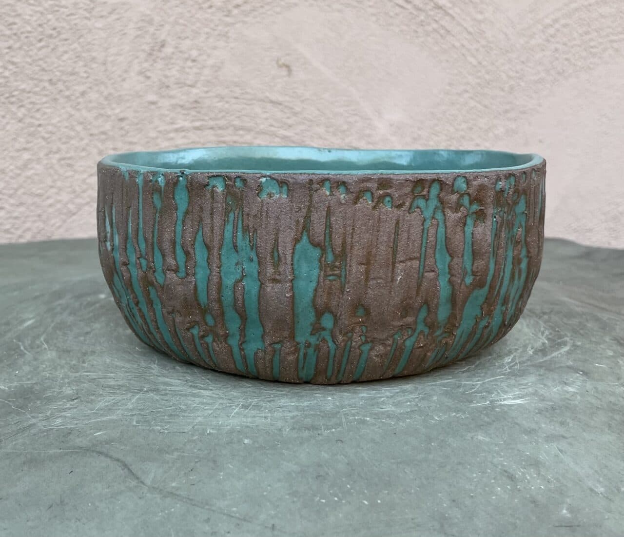 6" Azure Bamboo Planter
