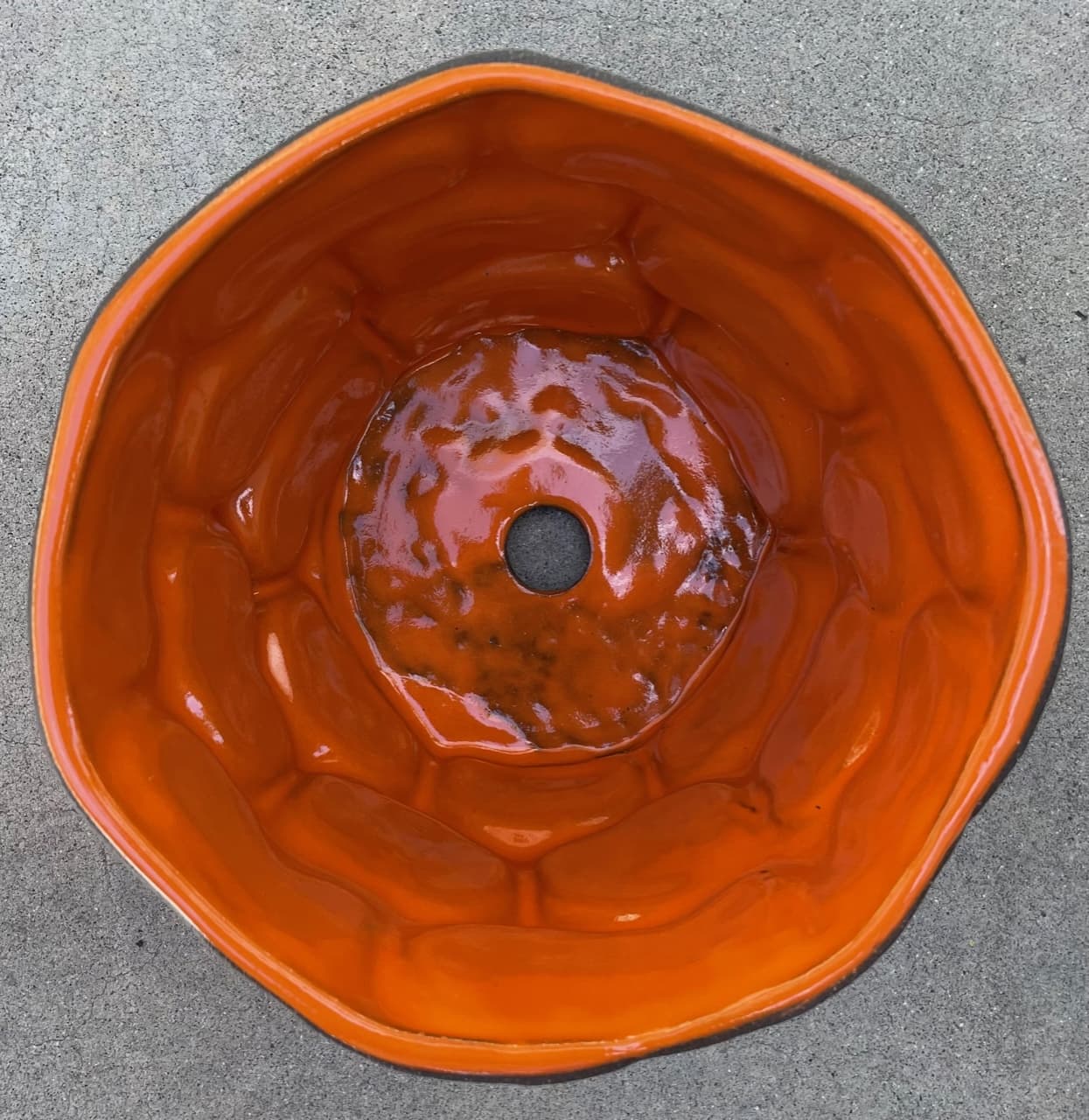 7" Clementine Orange Wave Planter - Image 2