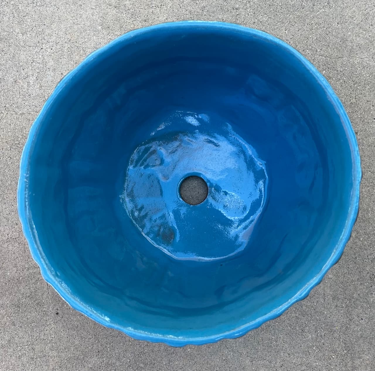 7" Turquoise Bamboo Planter - Image 2