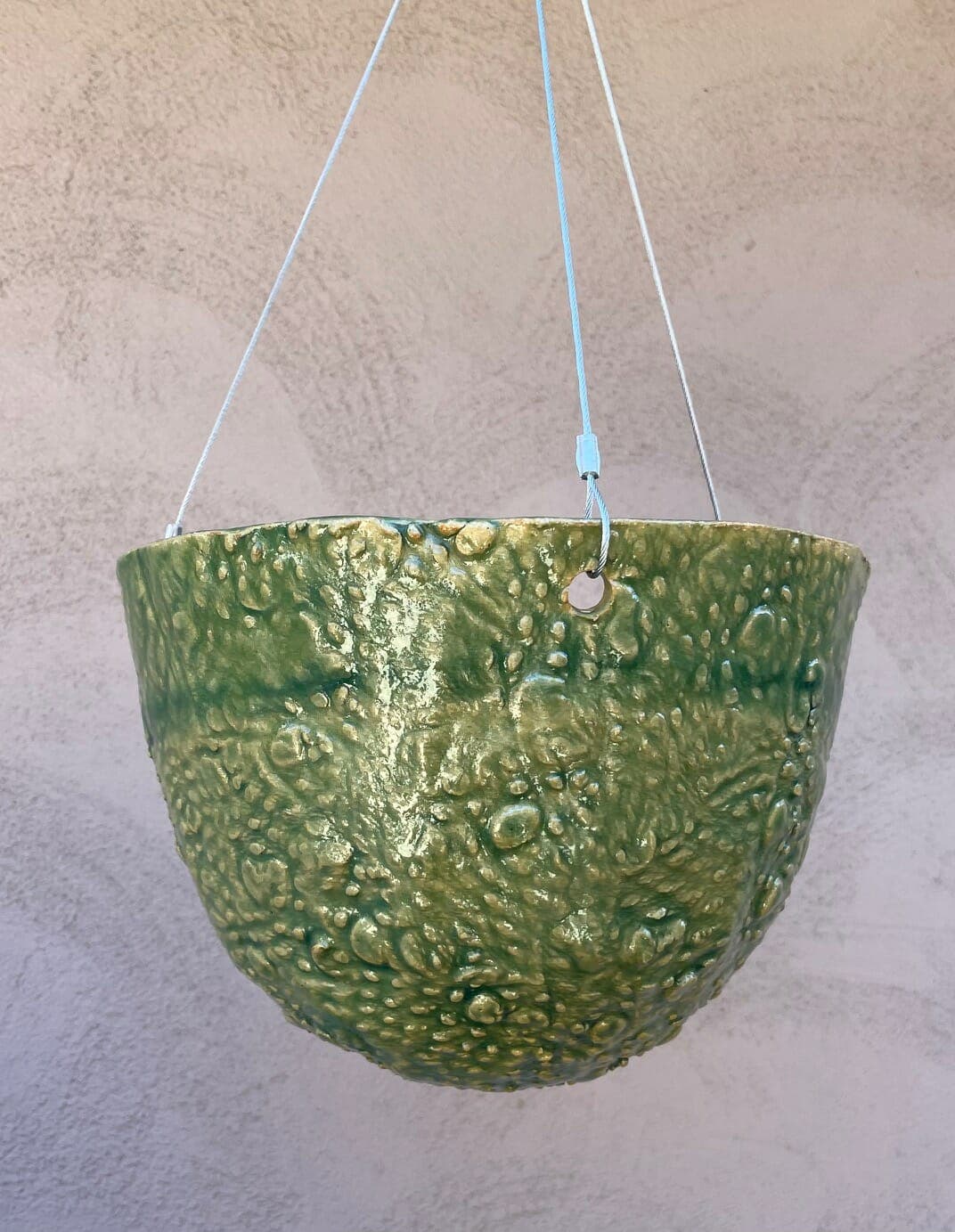 9" Spring Green Cosmos Hanging Planter