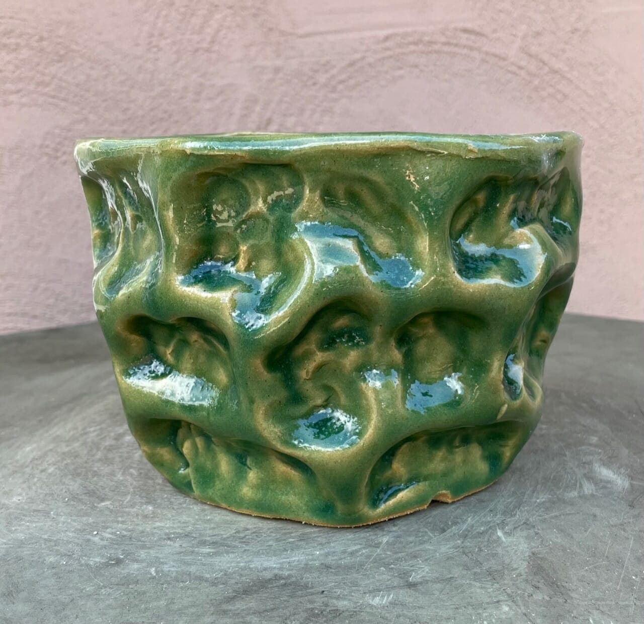 7" Spring Green Wave Planter