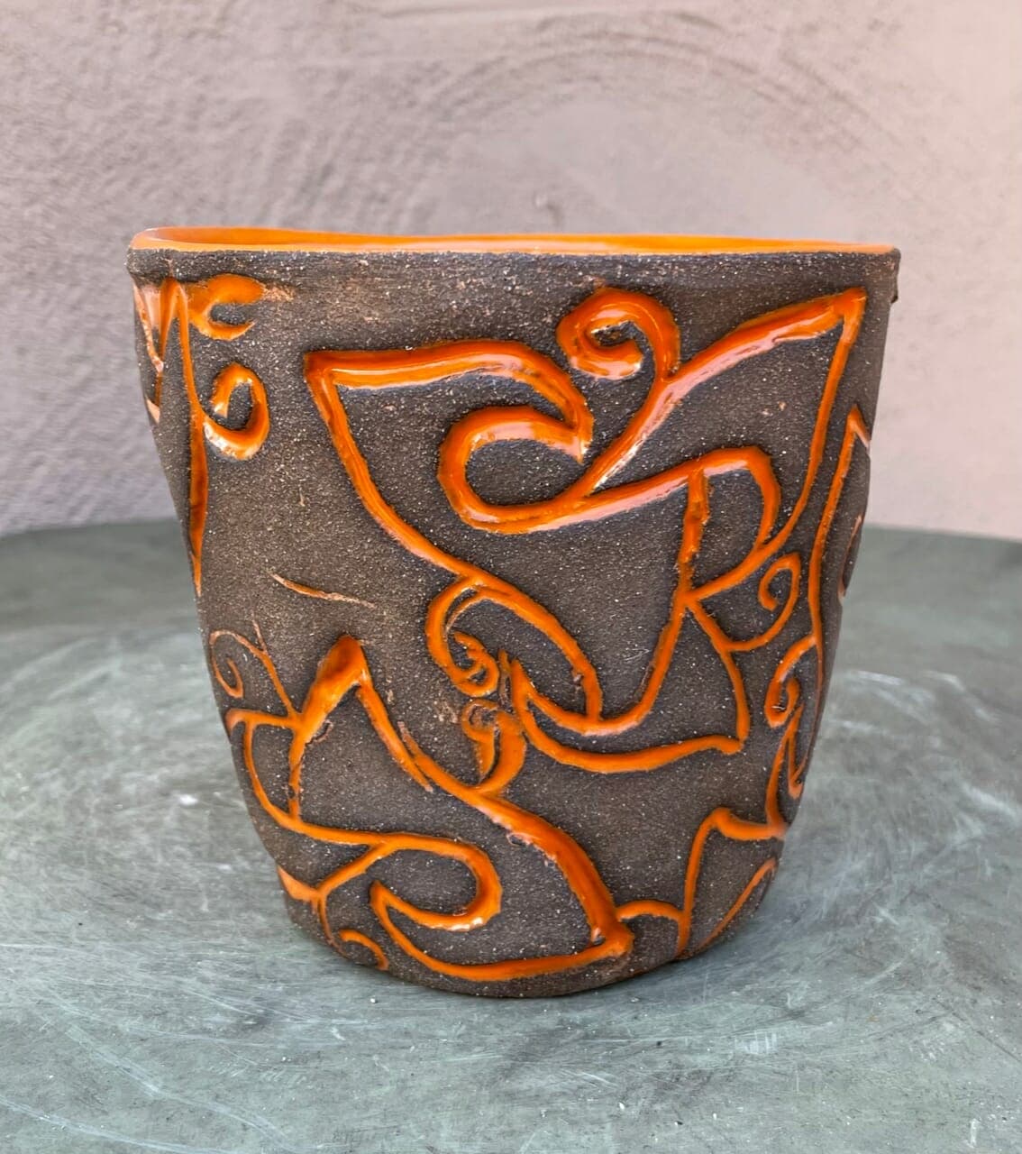 5" Clementine Orange Mod Planter