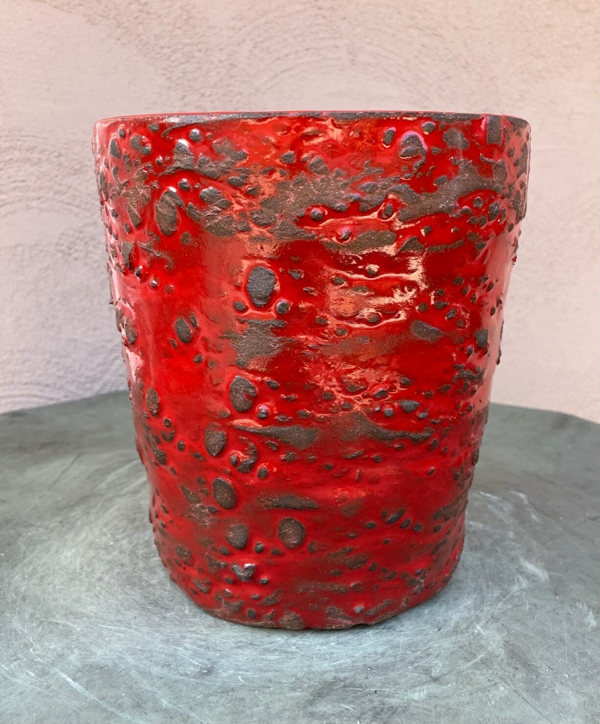 8" Red Cosmos Planter