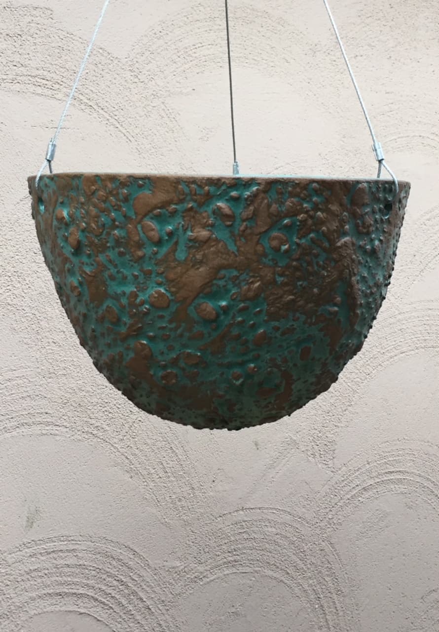 9" Azure Cosmos Hanging Planter