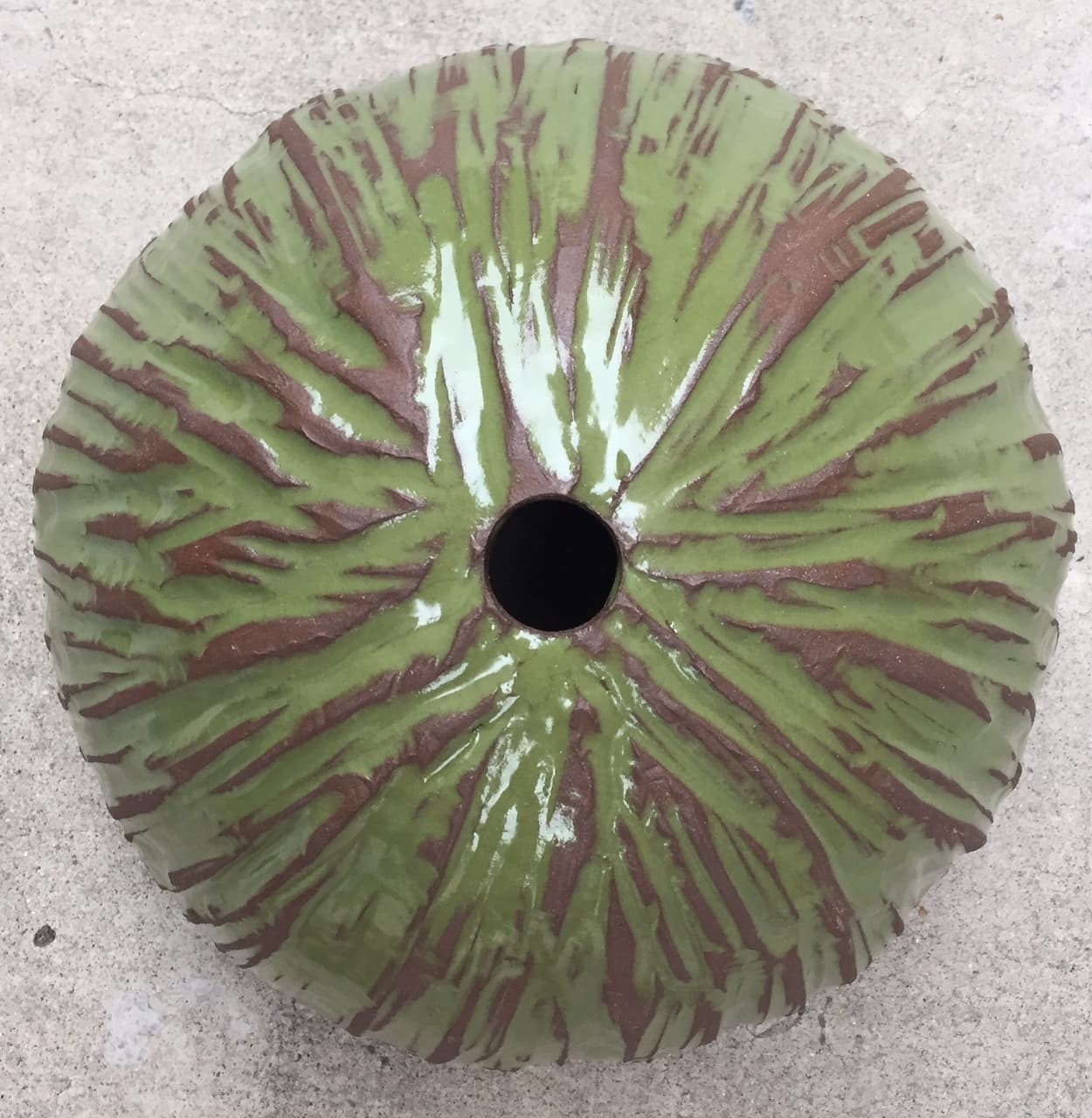 9" Avocado Bamboo Hanging Planter - Image 2