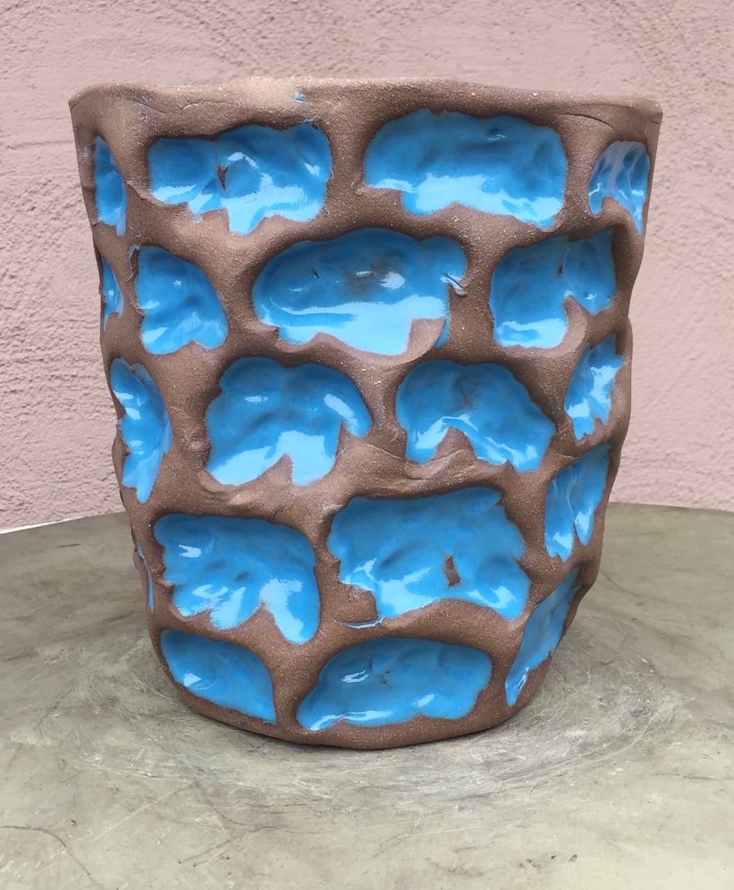 8" Turquoise Wave Planter