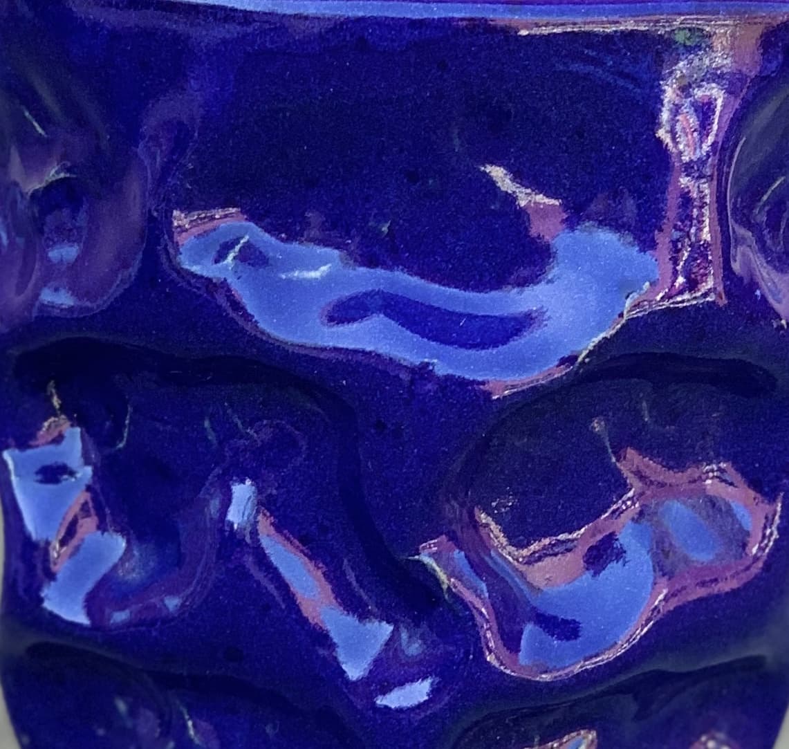 5" Cobalt Blue Wave Planter - Image 2