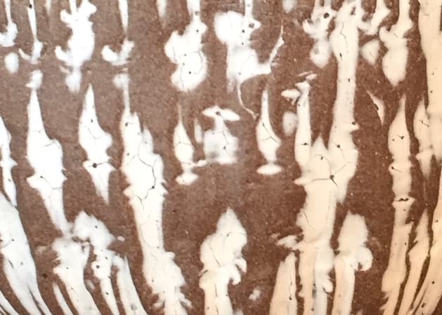 6" Antique White Bamboo Planter - Image 2